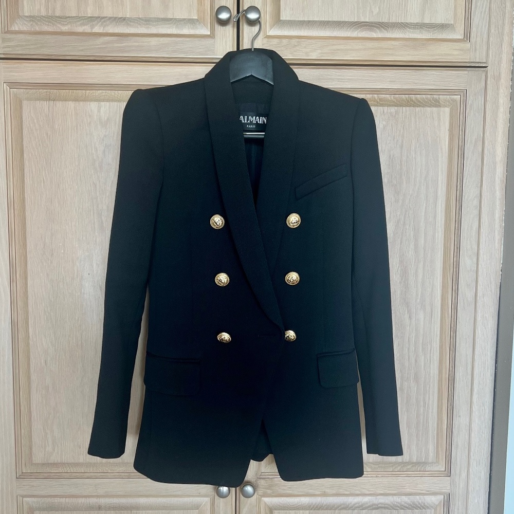 Balmain double-breasted wool blazer